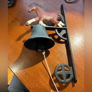 Rustic Horse Wall Bell Decor